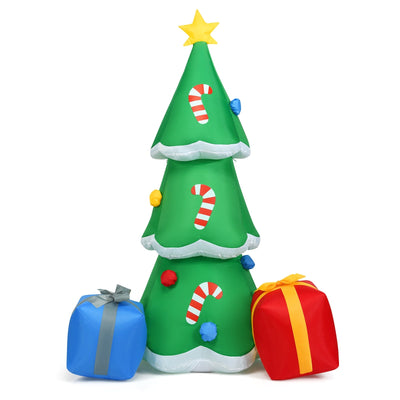 6 Feet Inflatable Christmas Tree with Gift Boxes Blow Up Decoration - Relaxacare