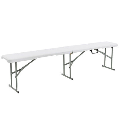 6 Feet Portable Picnic Folding Bench 550 lbs Limited with Carrying Handle - Relaxacare