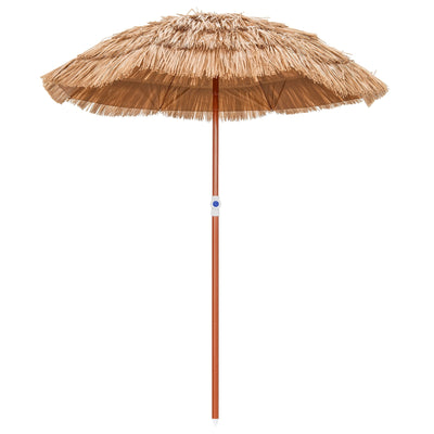 6 Feet Thatched Patio Umbrella with Tilt Design and Carrying Bag - Relaxacare