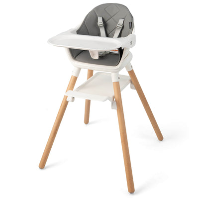 6-in-1 Baby High Chair with Removable Dishwasher and Safe Tray-White - Relaxacare