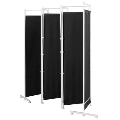 6-Panel Room Divider Folding Privacy Screen -Black - Relaxacare