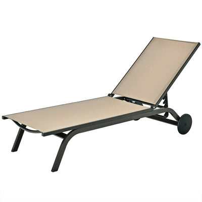 6-Position Adjustable Fabric Outdoor Patio Recliner Chair - Relaxacare