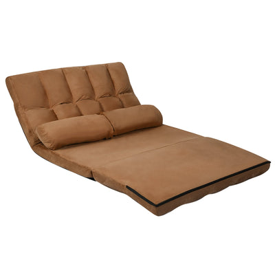 6-Position Foldable Floor Sofa Bed with Detachable Cloth Cover - Relaxacare