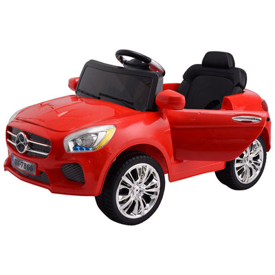 6 V Kids Ride on Car w/ RC + LED Lights + MP3- Red - Relaxacare