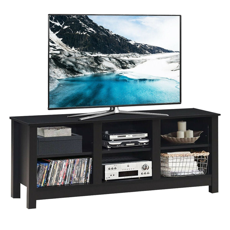 60 Inch Entertainment TV Stand Cabinet-Black - Relaxacare