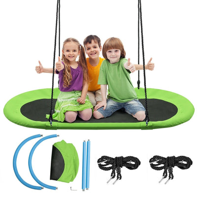 60 Inch Saucer Surf Outdoor Adjustable Swing Set-Green - Relaxacare