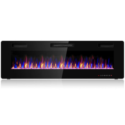 60 Inch Ultra Thin Electric Fireplace with 2 Heat Settings - Relaxacare
