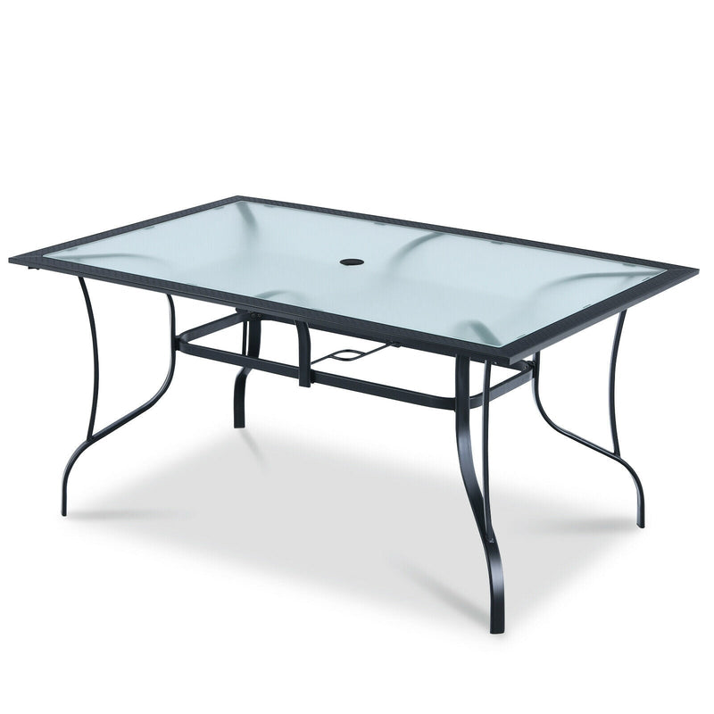 60 x 38 Inch All Weather Rectangular Patio Dining Table - Relaxacare