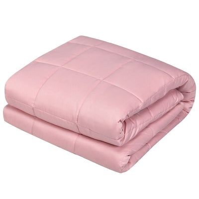 60 x80 Inch 15lbs Premium Cooling Heavy Weighted Blanket-Pink - Relaxacare