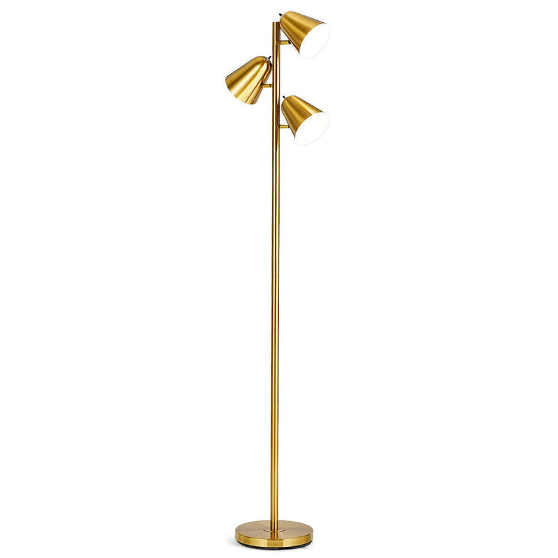64 Inch 3-Light LED Floor Lamp Reading Light for Living Room Bedroom - Relaxacare