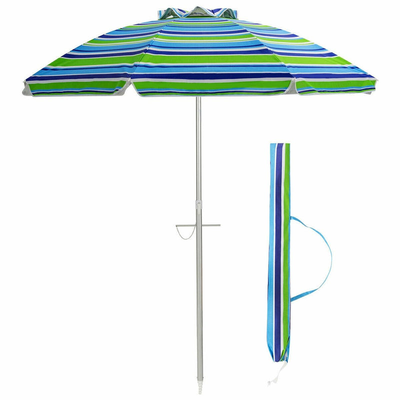 6.5 Feet Beach Umbrella with Carry Bag without Weight Base - Relaxacare
