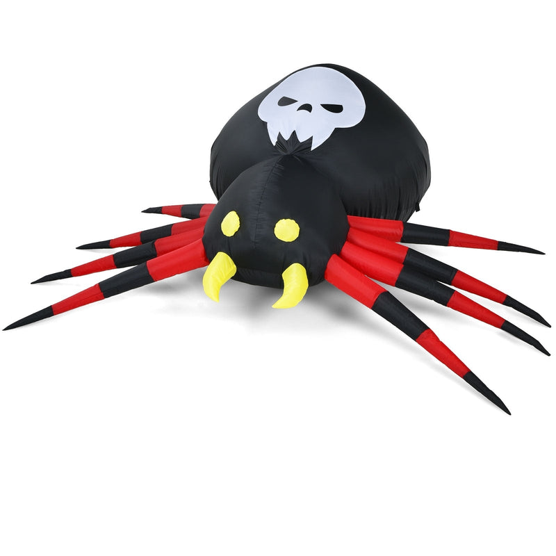6.5 Feet Inflatable Halloween Spider with Rotatable LED Light - Relaxacare