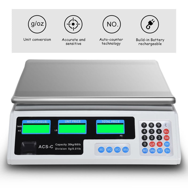 66 lbs Digital Weight Food Count Scale for Commercial - Relaxacare