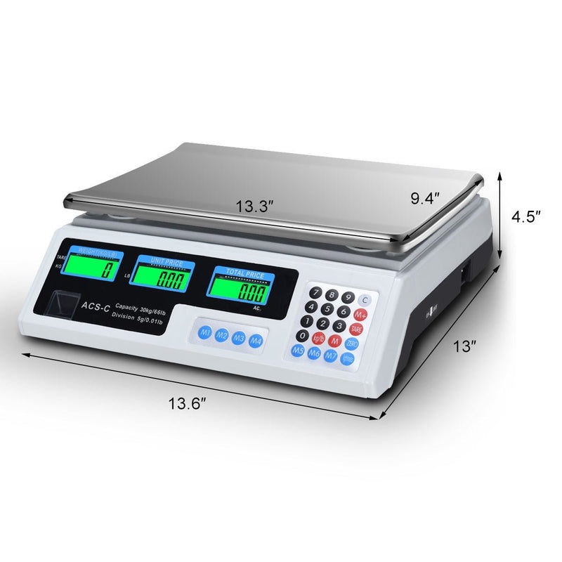 66 lbs Digital Weight Food Count Scale for Commercial - Relaxacare