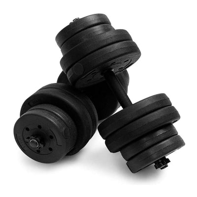 66 Lbs Fitness Dumbbell Weight Set with Adjustable Weight Plates and Handle - Relaxacare