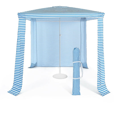 6.6 x 6.6 Feet Foldable and Easy-Setup Beach Canopy With Carry Bag-Blue - Relaxacare