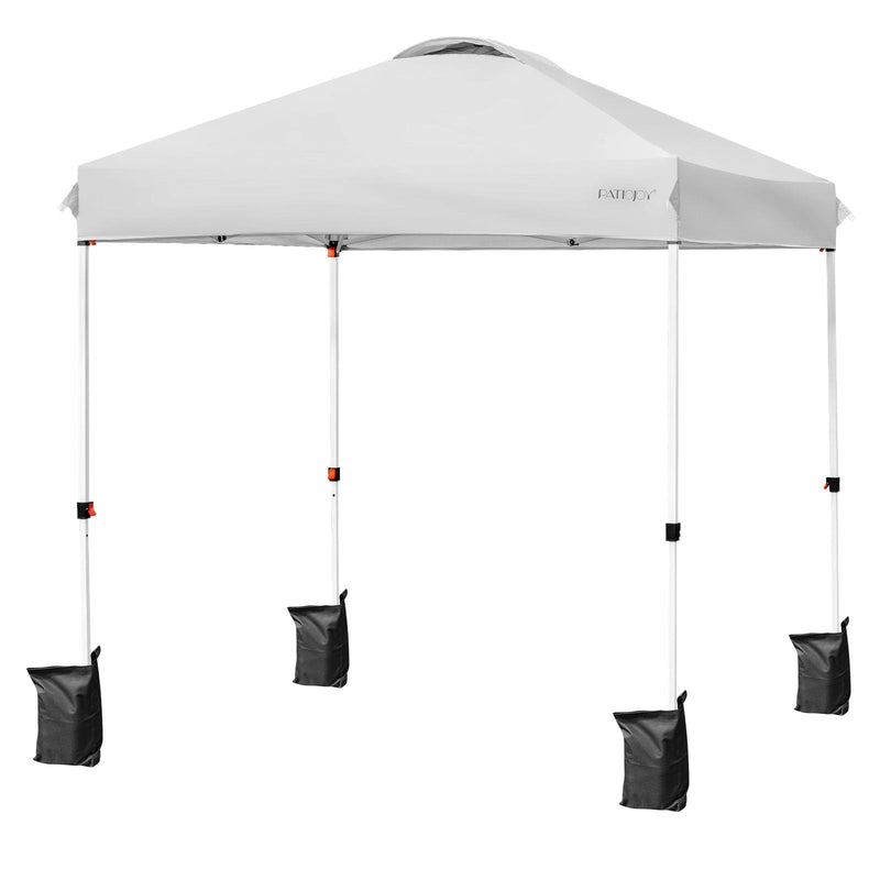 6.6 x 6.6 Feet Outdoor Pop-up Canopy Tent with Roller Bag-Gray - Relaxacare