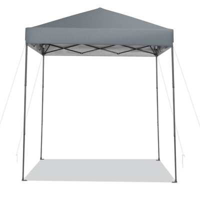 6.6 x 6.6 Feet Outdoor Pop-up Canopy Tent with UPF 50+ Sun Protection-Gray - Relaxacare