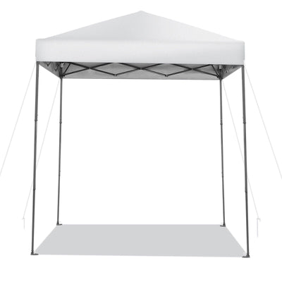 6.6 x 6.6 Feet Outdoor Pop-up Canopy Tent with UPF 50+ Sun Protection-White - Relaxacare