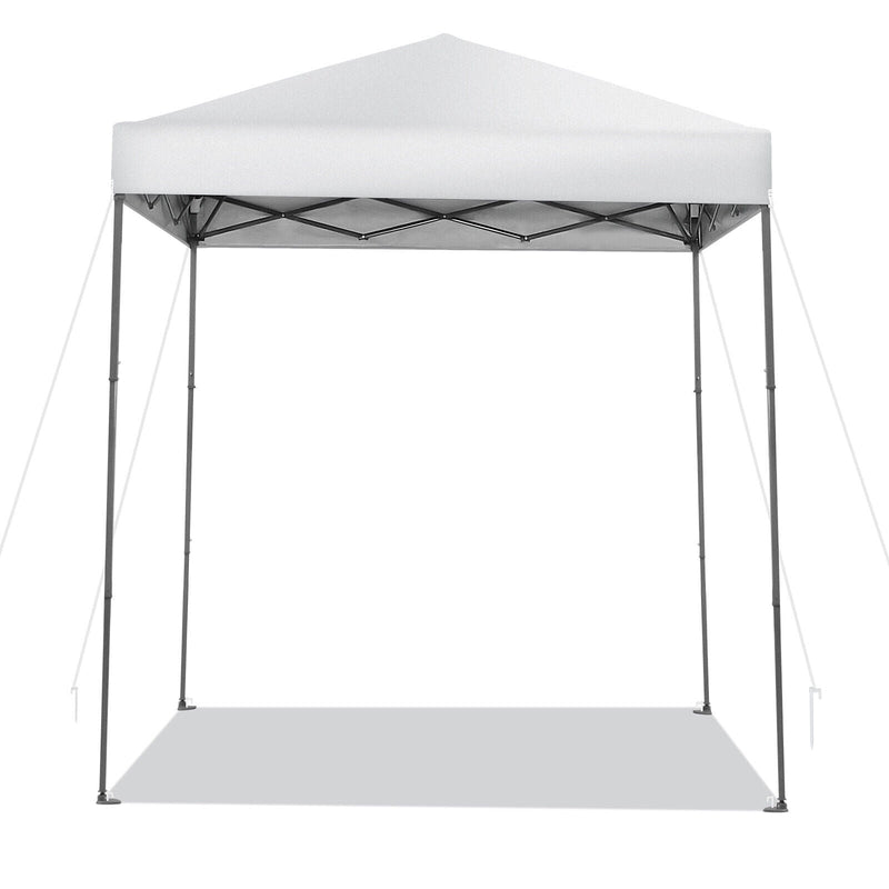 6.6 x 6.6 Feet Outdoor Pop-up Canopy Tent with UPF 50+ Sun Protection-White - Relaxacare