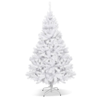 6/7.5/9 Feet White Christmas Tree with Metal Stand - Relaxacare