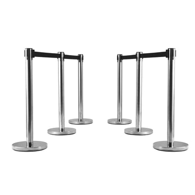 6Pcs Crowd Control Barrier Retractable Queue Pole - Relaxacare
