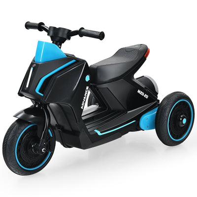 6V 3 Wheel Toddler Ride-On Electric Motorcycle with Music Horn-Black - Relaxacare