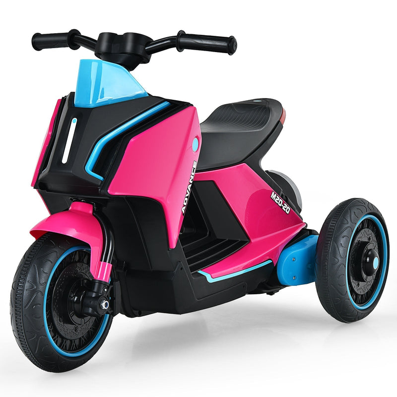 6V 3 Wheel Toddler Ride-On Electric Motorcycle with Music Horn-Pink - Relaxacare