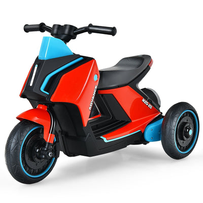 6V 3 Wheel Toddler Ride-On Electric Motorcycle with Music Horn-Red - Relaxacare