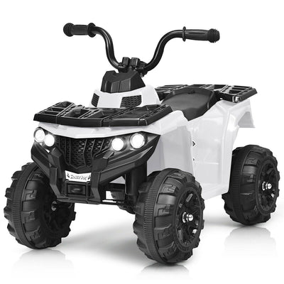 6V Battery Powered Kids Electric Ride on ATV-White - Relaxacare