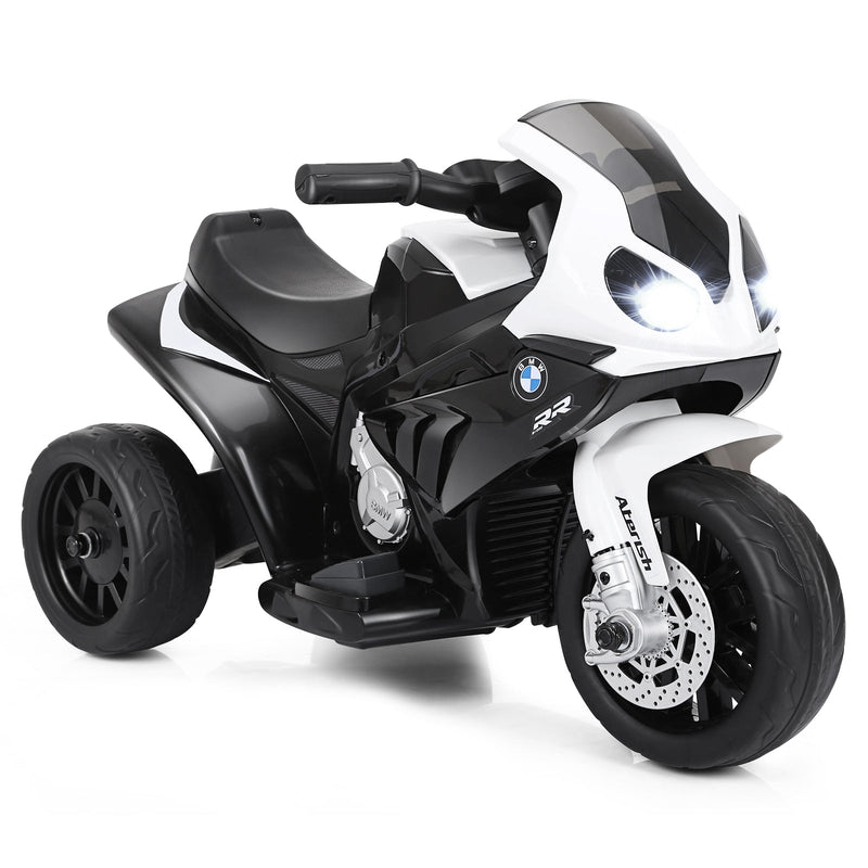 6V Kids 3 Wheels Riding BMW Licensed Electric Motorcycle-Black - Relaxacare