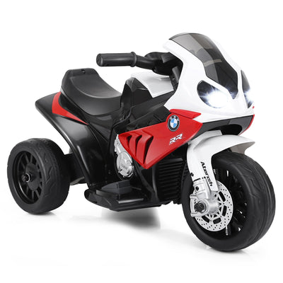 6V Kids 3 Wheels Riding BMW Licensed Electric Motorcycle-Red - Relaxacare