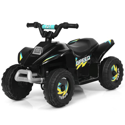 6V Kids Electric ATV 4 Wheels Ride-On Toy-Black - Relaxacare