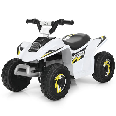 6V Kids Electric ATV 4 Wheels Ride-On Toy -White - Relaxacare