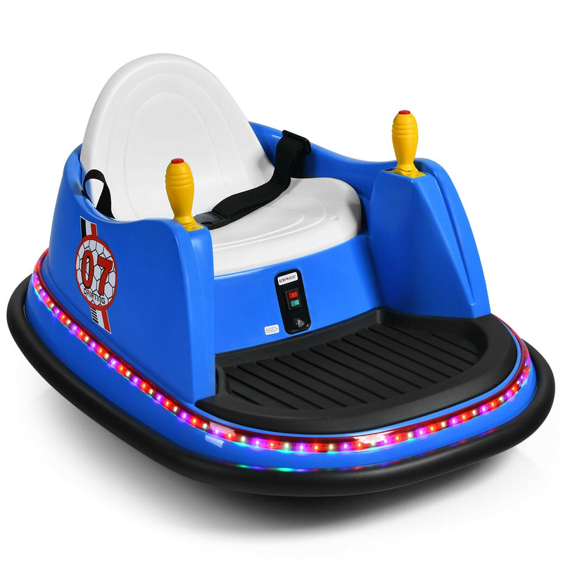 6V Kids Ride On Bumper Car 360-Degree Spin Race Toy with Remote Control - Relaxacare