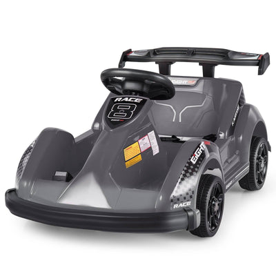 6V Kids Ride On Go Cart with Remote Control and Safety Belt-Black - Relaxacare