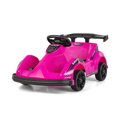 6V Kids Ride On Go Cart with Remote Control and Safety Belt-Pink - Relaxacare