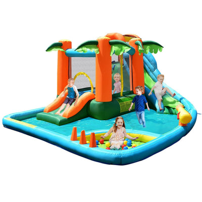 7-in-1 Inflatable Slide Bouncer with Two Slides - Relaxacare
