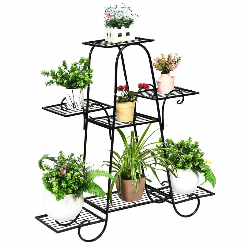 7 Tier Metal Patio Plant Stand - Relaxacare