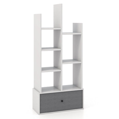 7-Tier Open-Back Bookshelf with Drawer - Relaxacare