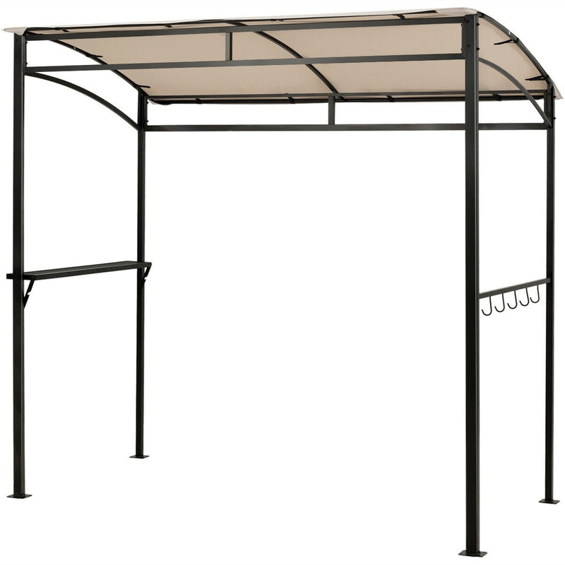 7 x 4.5 Feet Grill Gazebo Outdoor Patio Garden BBQ Canopy Shelter-Beige - Relaxacare