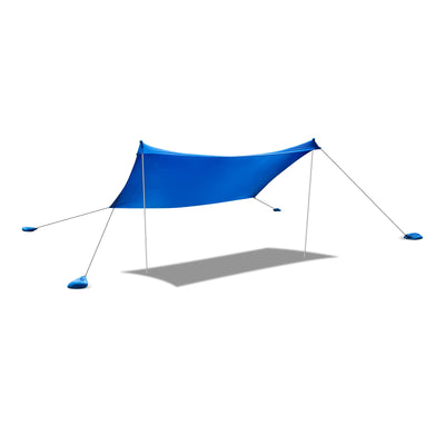 7 x 7 Feet Family Beach Tent Canopy Sunshade with 4 Poles - Relaxacare