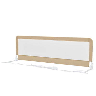 71 Inch Extra Long Swing Down Bed Guardrail with Safety Straps-Beige - Relaxacare