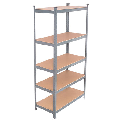 71 inch Heavy Duty Steel Adjustable 5 Level Storage Shelves-Gray - Relaxacare