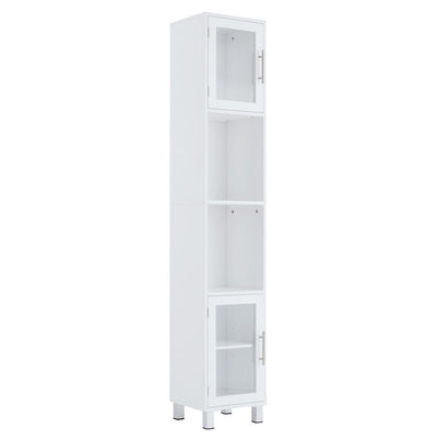 71 Inch Tall Tower Bathroom Storage Cabinet and Organizer Display Shelves for Bedroom-White - Relaxacare