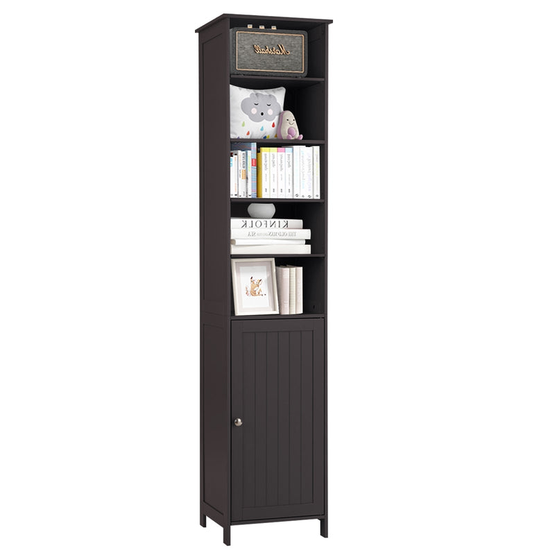 72 Inches Free Standing Tall Floor Bathroom Storage Cabinet-Coffee - Relaxacare