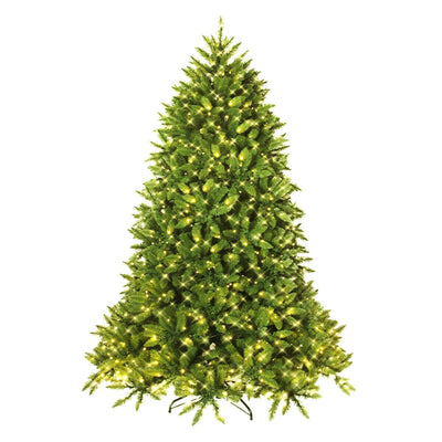 7.5 Feet Artificial Fir Christmas Tree with LED Lights and 1968 Branch Tips - Relaxacare