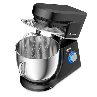 7.5 Qt Tilt-Head Stand Mixer with Dough Hook-Black - Relaxacare