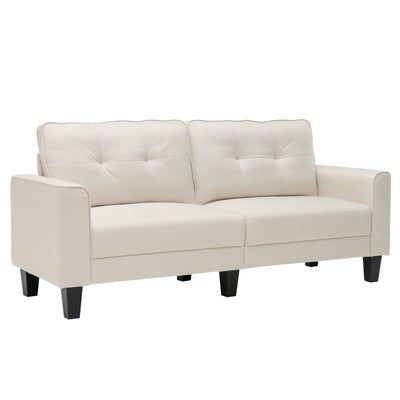 79.5 Inch Fabric Loveseat Sofa with 2 Removable Back Cushions - Relaxacare