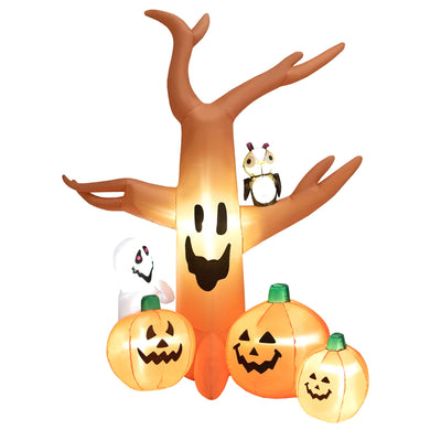 8 Feet Halloween Inflatable Dead Tree with LED Lights - Relaxacare